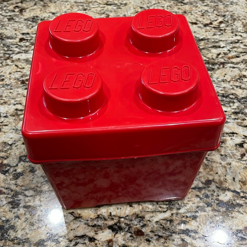 LEGO Storage Case 4 Stud Red Container Plastic Bin Box - Picture 2 of 13